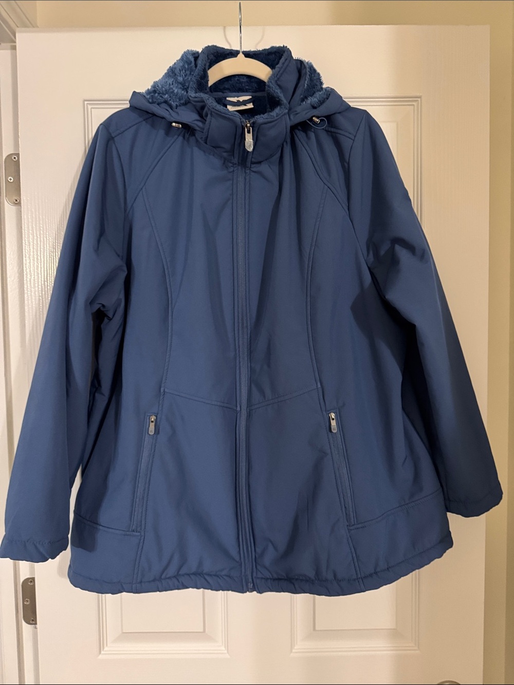 ZeroXposur Women’s  Navy Blue Hooded Jacket with Plush Lining